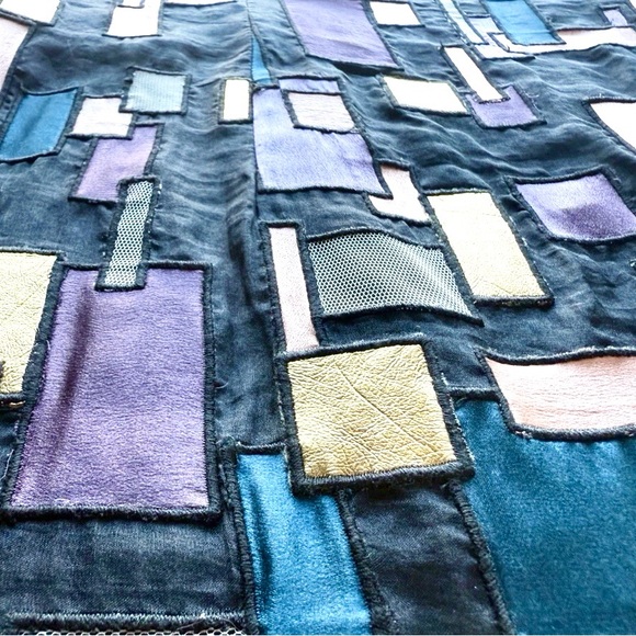 Catherine Malandrino Metallic Patchwork Sheath Dress Black Multi Sz 2 - Picture 7 of 9